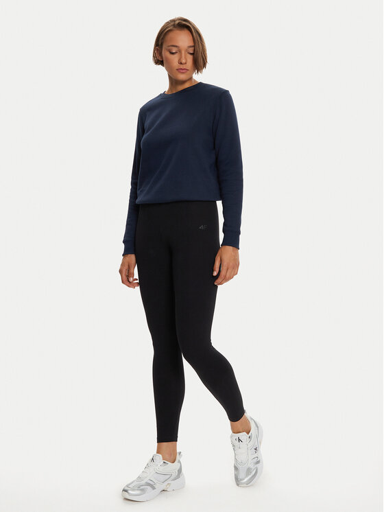 4F 4F Leggings 4FWMM00TTIGF195 Crna Slim Fit