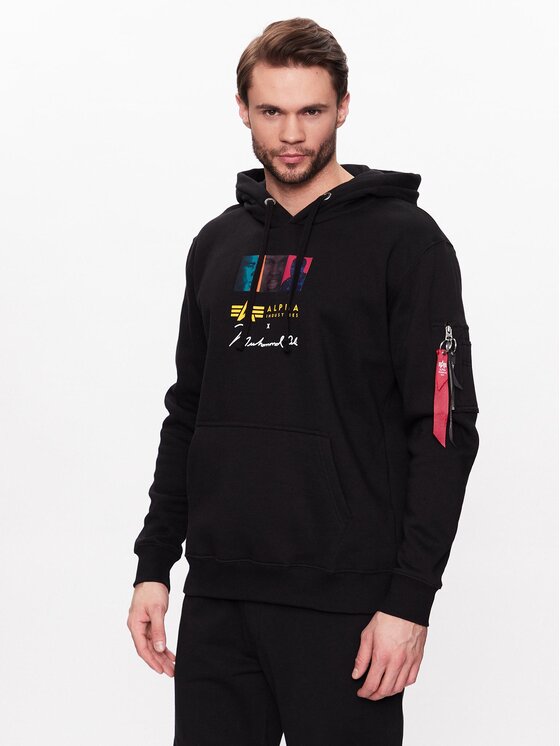 Alpha Industries Alpha Industries Džemperis Muhammad Ali Pop Art 136340 Juoda Regular Fit