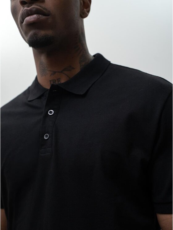 Urban City Urban City Polo 131157 Czarny Regular Fit