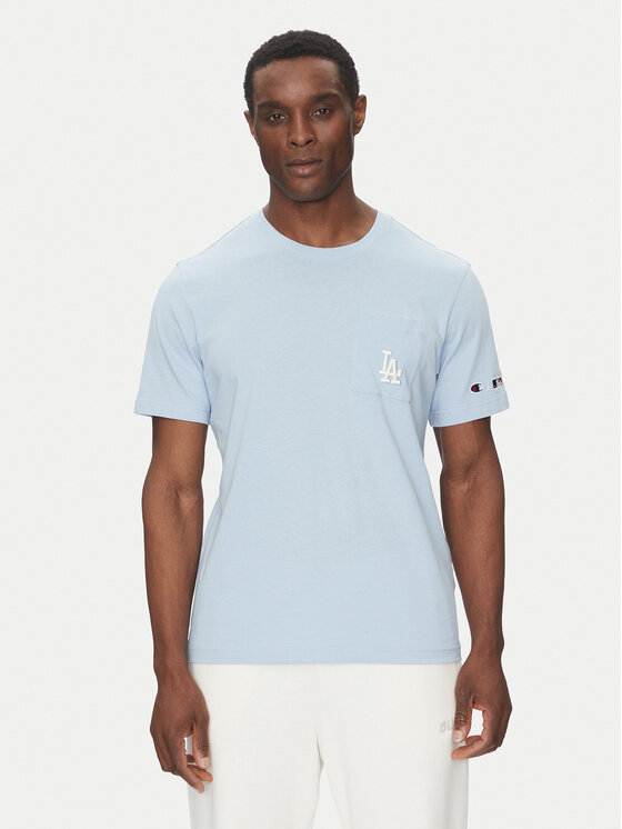 Champion T-shirt 221038 Celeste Regular Fit, taglia : XL