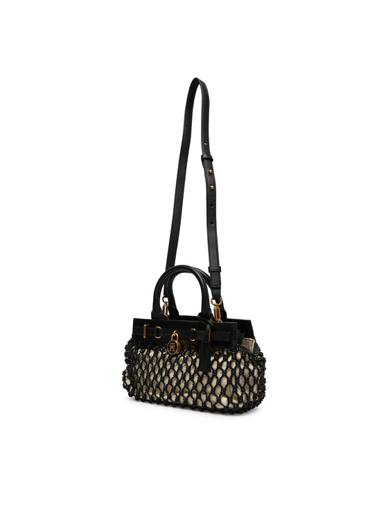 Tommy Hilfiger Tommy Hilfiger Borsetta American Icon Mini Tote Macrame AW0AW18542 Nero