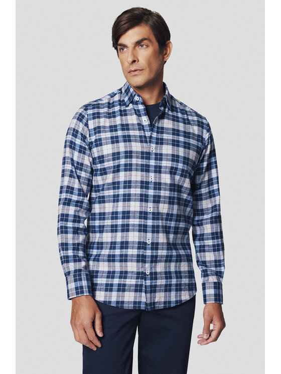 Lancerto Lancerto Koszula Carmelina KO073224000027 Granatowy Slim Fit