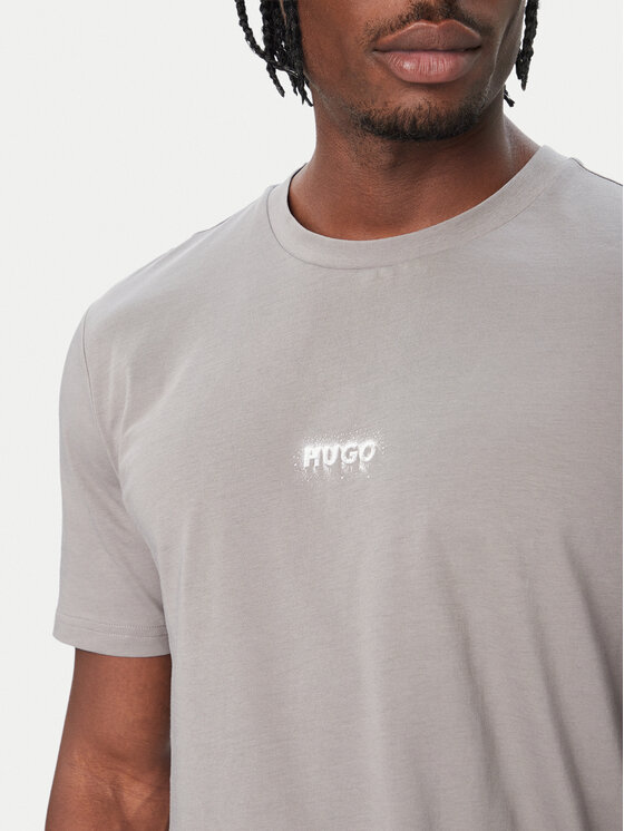 HUGO HUGO Marškinėliai 50572412 Pilka Regular Fit