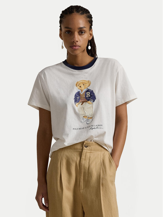 Polo Ralph Lauren Tricou 211941205001 Alb Regular Fit | Modivo.ro