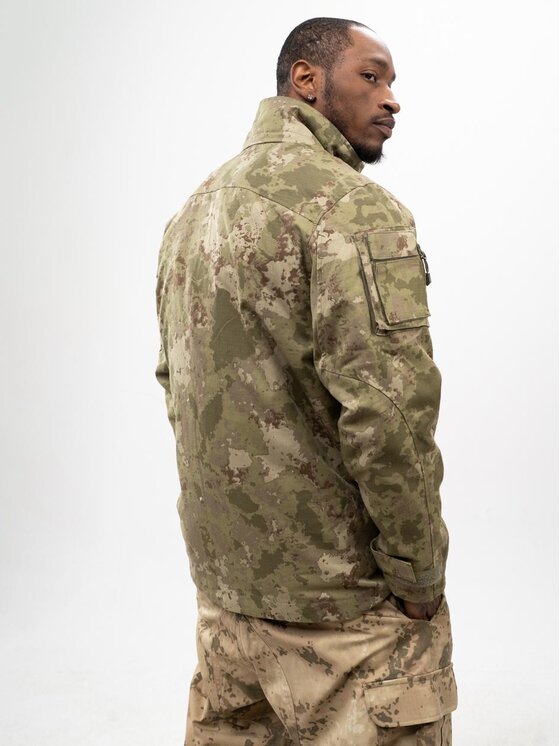 Jigga Wear Jigga Wear Kurtka wielofunkcyjna Kurtka Męska Taktyczna, Militarna, Wojskowa Zielone Camo Jigga Wear XL Zielony Regular Fit