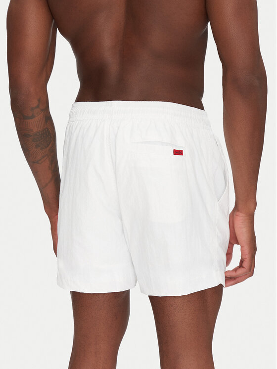 HUGO HUGO Плувни шорти Dominica 50493450 Бял Regular Fit