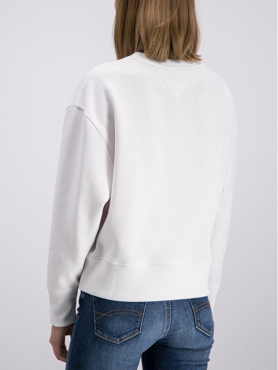Tommy Jeans Tommy Jeans Sweatshirt DW0DW06777 Weiß Relaxed Fit
