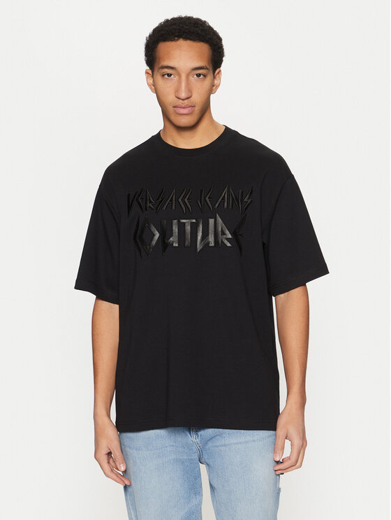 Versace Jeans Couture Versace Jeans Couture Tricou 78GAHE02 Negru Regular Fit