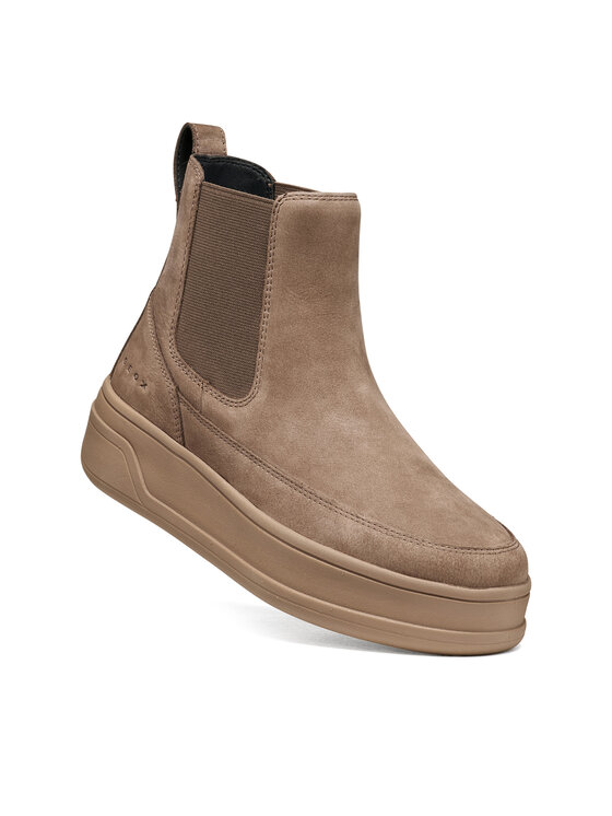 Geox Geox Kotníková obuv s elastickým prvkem D Spherica Ecub-2 D66WVB 32 C6029 Světle hnědá