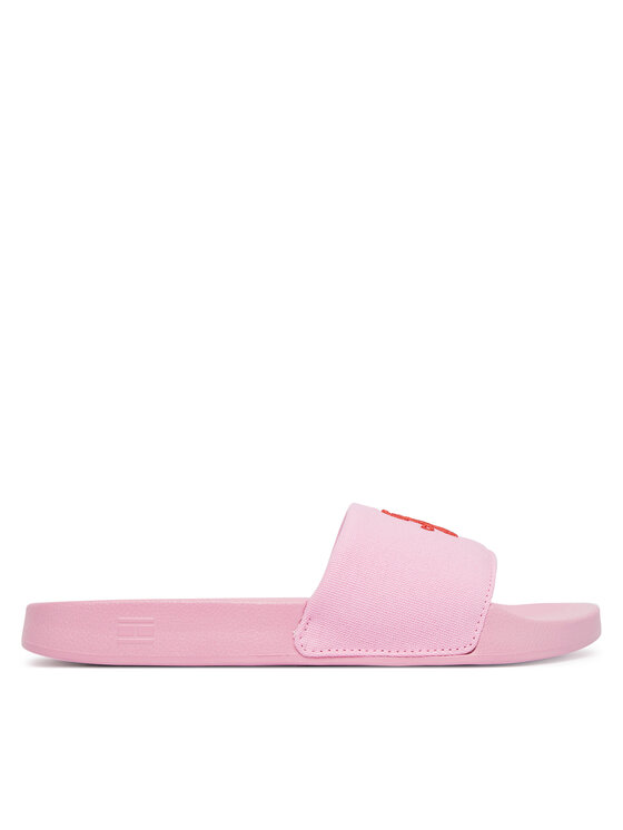 Tommy Hilfiger Şlapi Th Script Pool Slide FW0FW09286 Roz