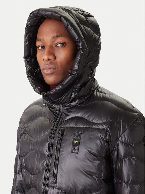 Blauer Blauer Wintermantel Impermeabile 25WBLUK03068 Schwarz Regular Fit