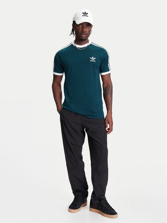 adidas adidas Тишърт adicolor Classics 3-Stripes JY1374 Зелен Slim Fit