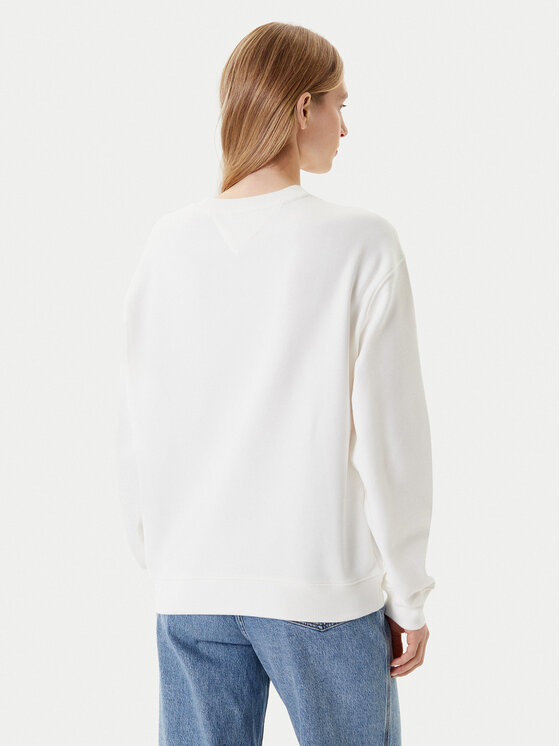 Tommy Jeans Tommy Jeans Felpa Floral Flag DW0DW20933 Bianco Relaxed Fit