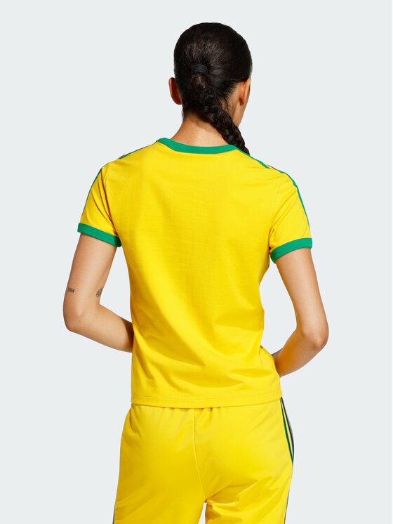 adidas adidas T-Shirt 3 STRIPES SLIM TEE Żółty