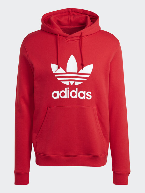 adidas Felpa Adicolor Classics Trefoil IM4497 Rosso Regular Fit Modivo