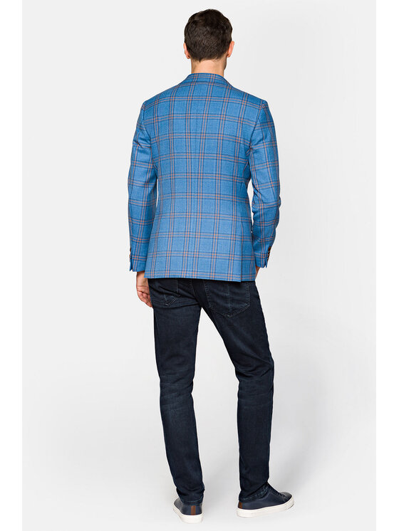 Lancerto Lancerto Marynarka Limeria Niebieski Slim Fit