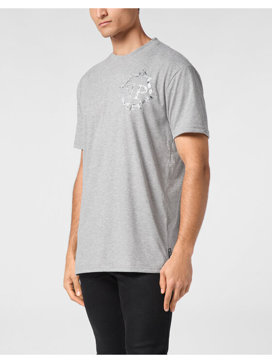 PHILIPP PLEIN PHILIPP PLEIN T-Shirt 9453 Szary Regular Fit