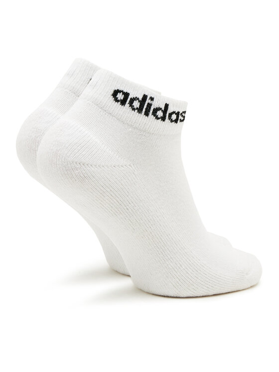 adidas adidas Șosete scurte Linear Ankle Socks Cushioned Socks 3 Pairs HT3457 Alb