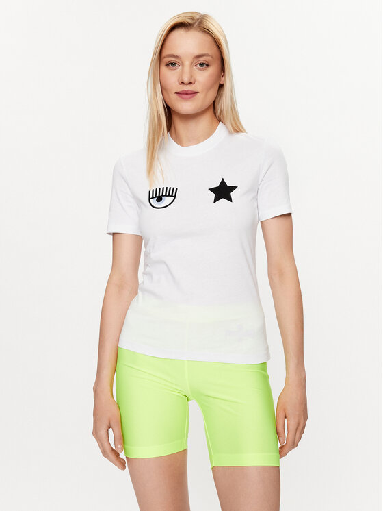 Chiara Ferragni Chiara Ferragni T-Shirt 74CBHT07 Λευκό Regular Fit