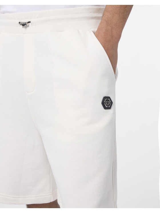 PHILIPP PLEIN PHILIPP PLEIN Sportovní kraťasy 29831 Bílá Jogger Fit