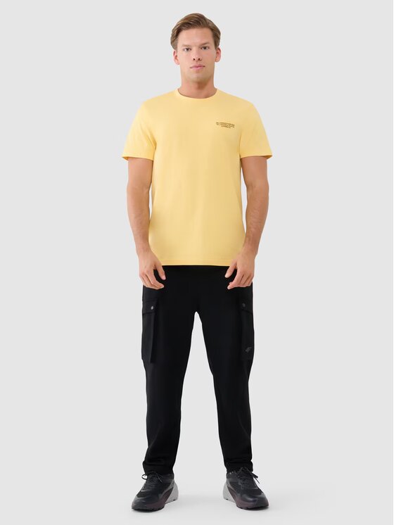 4F 4F Tričko MONOCHROME Žltá Regular Fit