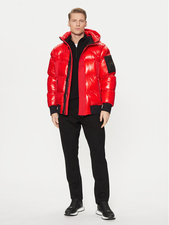 BOSS Kurtka puchowa Ronnie 50522627 Czerwony Regular Fit | Modivo.pl