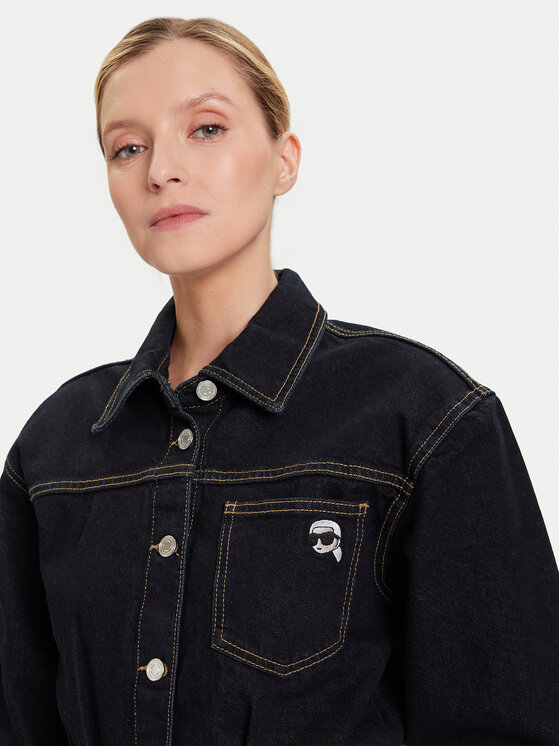 KARL LAGERFELD KARL LAGERFELD Φόρεμα τζιν A4W13019 Σκούρο μπλε Relaxed Fit