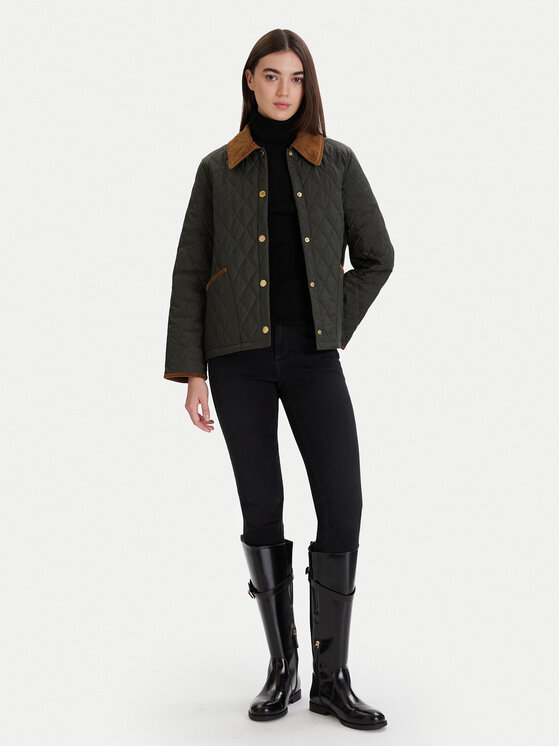 Barbour Barbour Μπουφάν μεταβατικό Liddesdale Quilted LQU1851OL71 Πράσινο Regular Fit