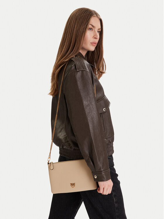 PINKO Torebka Flat Classic AI 25-26 PCPL 100455 A0F1 Beżowy