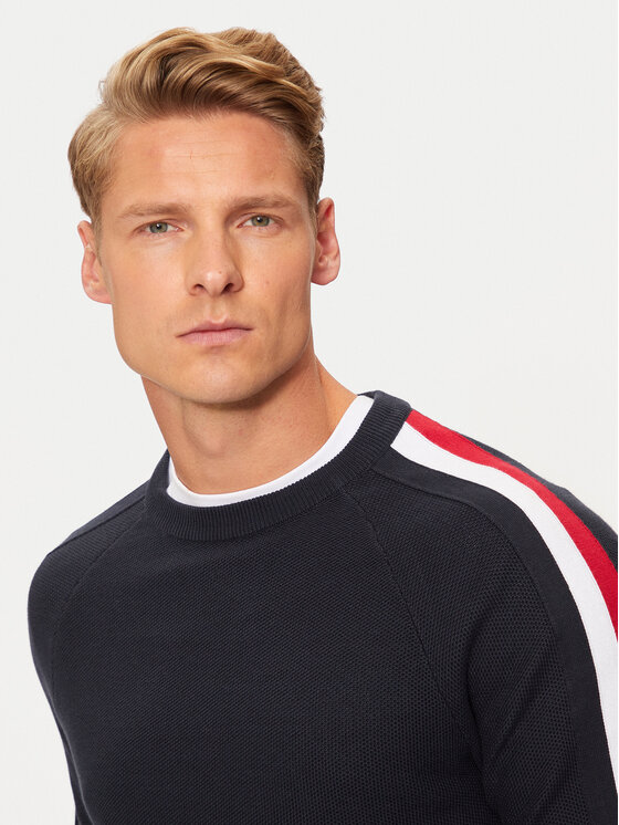 Hechter Paris Hechter Paris Sweter 65011 142806 Granatowy Regular Fit