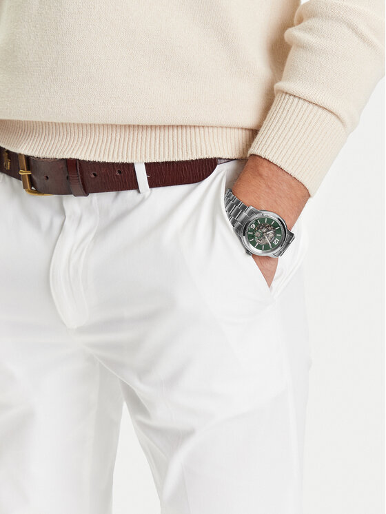Fossil Fossil Ρολόι Heritage Skeleton ME3262 Ασημί