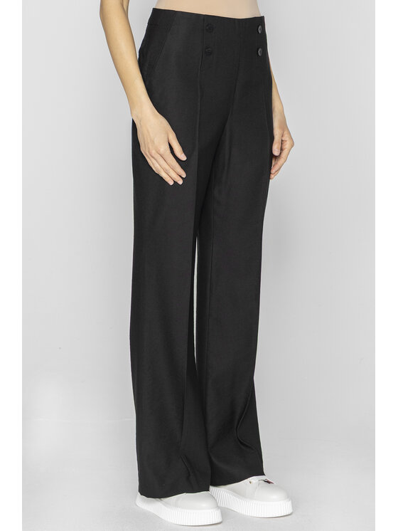 Deni Cler Milano Deni Cler Milano Spodnie materiałowe W-DC-5210-E2-S4-90-1 Czarny Loose Leg