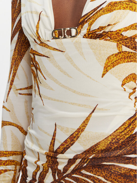 Just Cavalli Just Cavalli Coctailkleid 80PAO957 JS560 Gelb Slim Fit