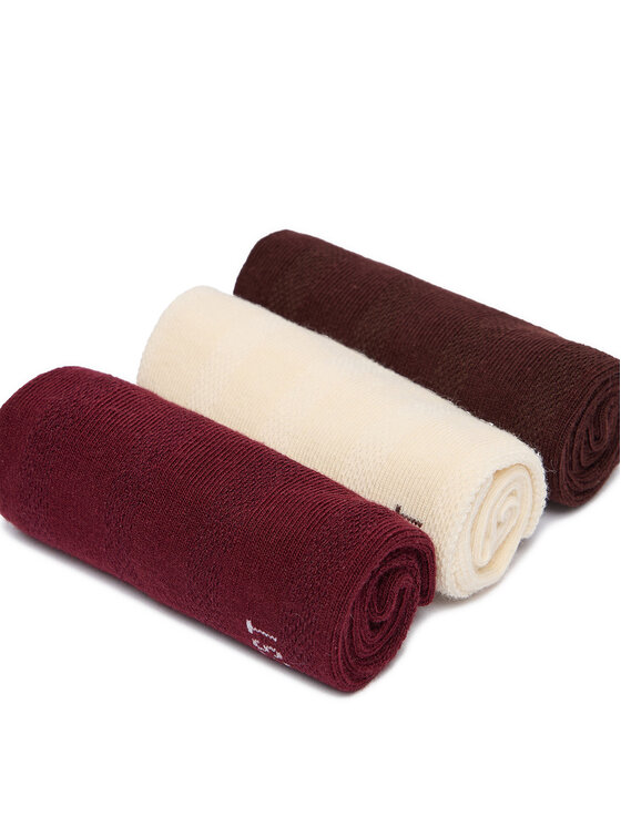 Nine West Nine West Krátke ponožky CEO_BR_NW_25082_Z_AW26 (3 PACK) Bordová