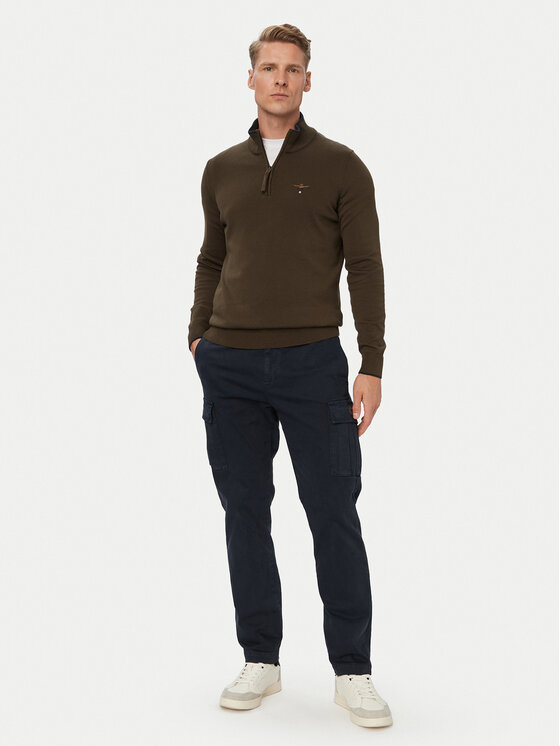 Aeronautica Militare Aeronautica Militare Sweter 262MA1670UL00506 Brązowy Regular Fit