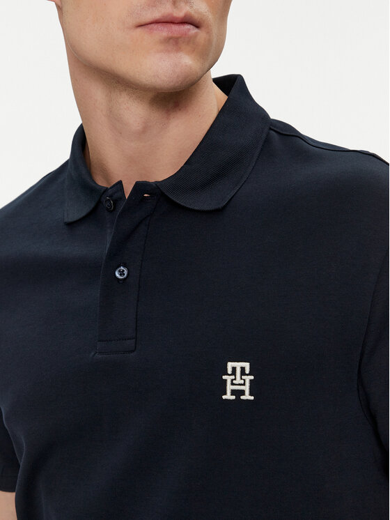 Tommy Hilfiger Tommy Hilfiger Pólóing Interlock MW0MW34783 Sötétkék Regular Fit