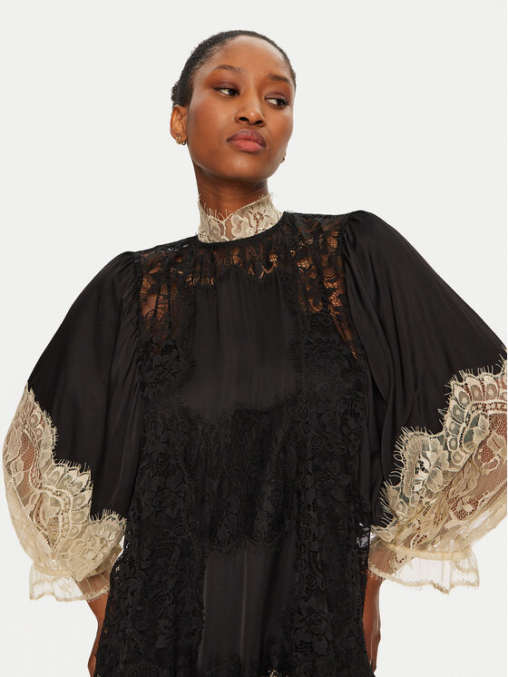Munthe Munthe Sukienka koktajlowa 244131324444 Czarny Relaxed Fit