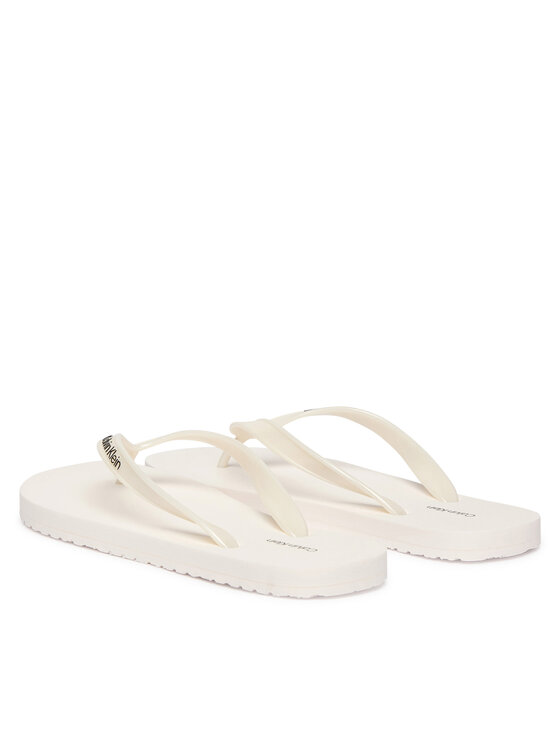 Calvin Klein Calvin Klein Japanke Arwa - Metallic Pearlised Flip Flops HW0HW02956 Bijela