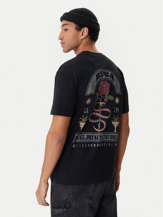 RVCA RVCA T-Shirt Roses Poster EVYZT00281 Černá Regular Fit