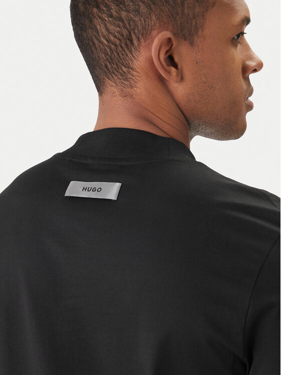 HUGO HUGO Marškinėliai Dimersom 50542968 Juoda Slim Fit