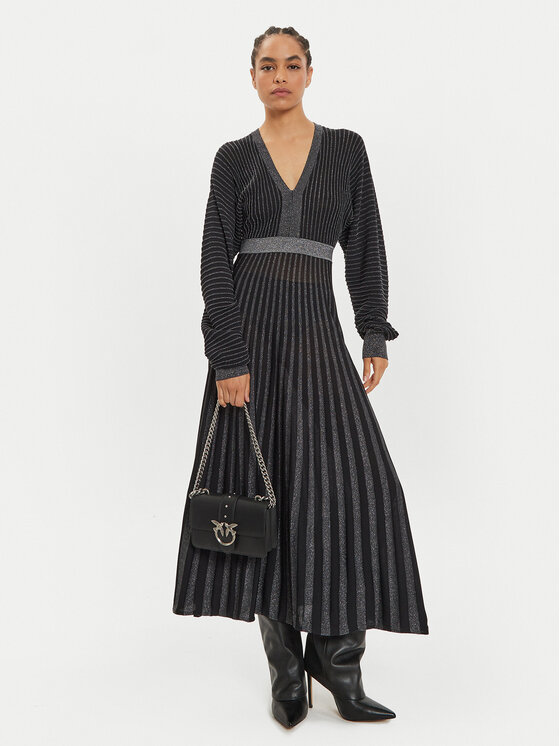 PINKO Pinko Плетена рокля Bastet 104442 A28U Черен Regular Fit