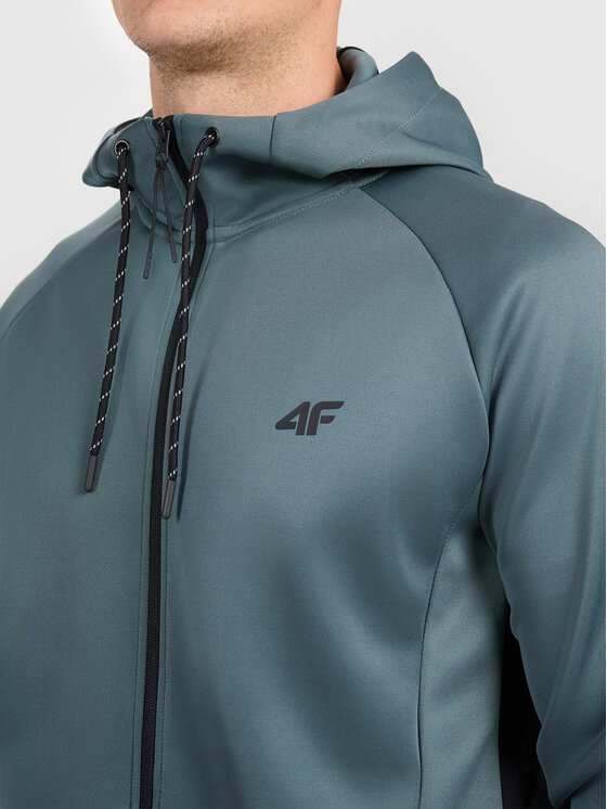 4F 4F Bluza 4FWAW26TFSWM0975-40S Zielony ciemny Active Fit