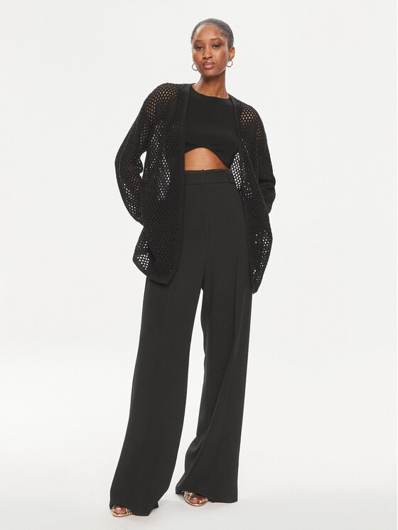 TWINSET TWINSET Kardigán 241TT3083 Fekete Regular Fit