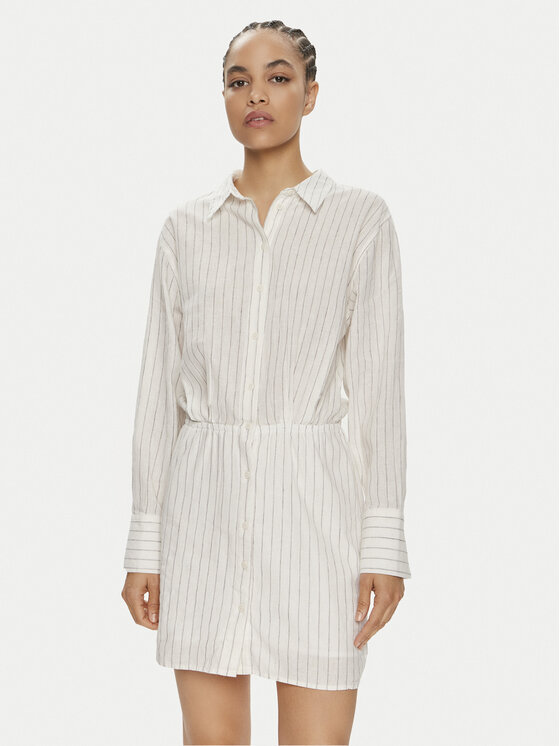 Gina Tricot Gina Tricot Košilové šaty 22008 Bílá Regular Fit