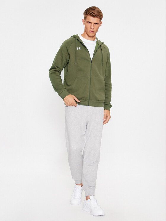 Under Armour Under Armour Majica dugih rukava Ua Rival Fleece Fz Hoodie 1379767 Kaki Loose Fit