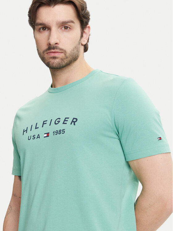 Tommy Hilfiger Tommy Hilfiger Футболка Fathers Day MW0MW39356 Зелений Regular Fit