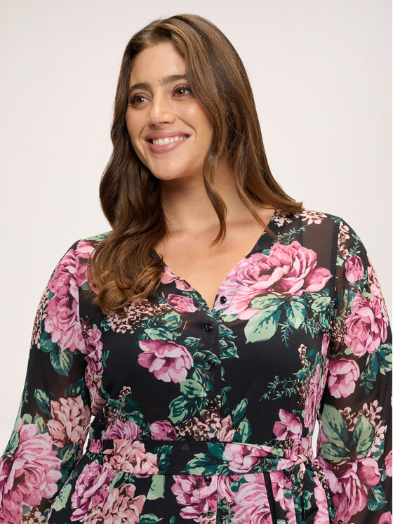 Fiorella Rubino Fiorella Rubino Sukienka wieczorowa 7031T001883N0Z3 Czarny Flared Fit