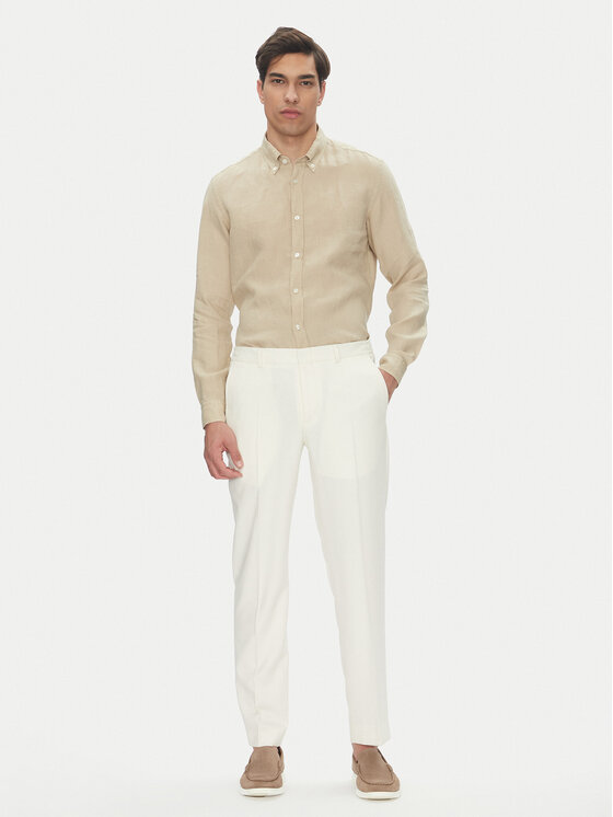 BOSS BOSS Košeľa H-Roan-Bd-E-C1 50520283 Béžová Slim Fit