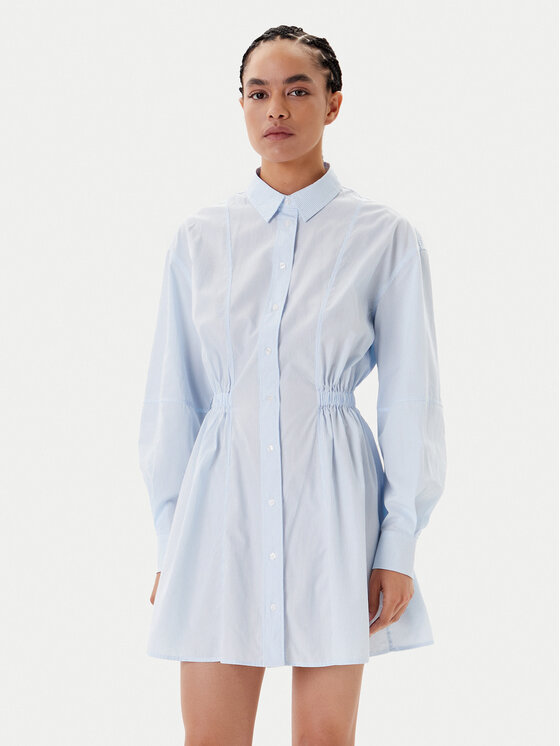 Tommy Jeans Tommy Jeans Košilové šaty DW0DW21744 Světle modrá Regular Fit