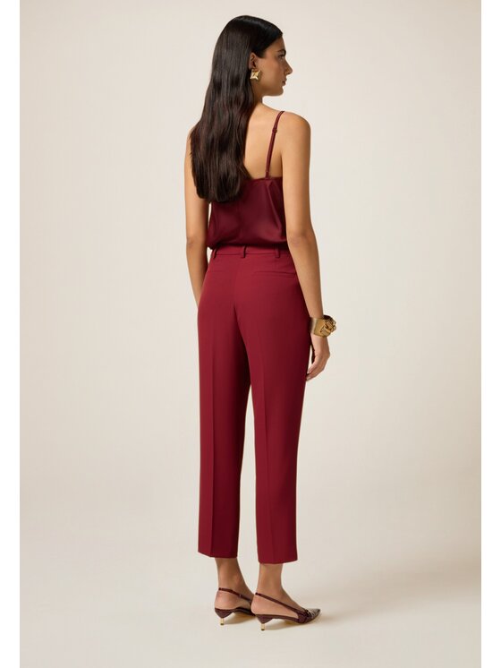 Oltre Oltre Pantaloni di tessuto P020R108777N036 Bordeaux Regular Fit